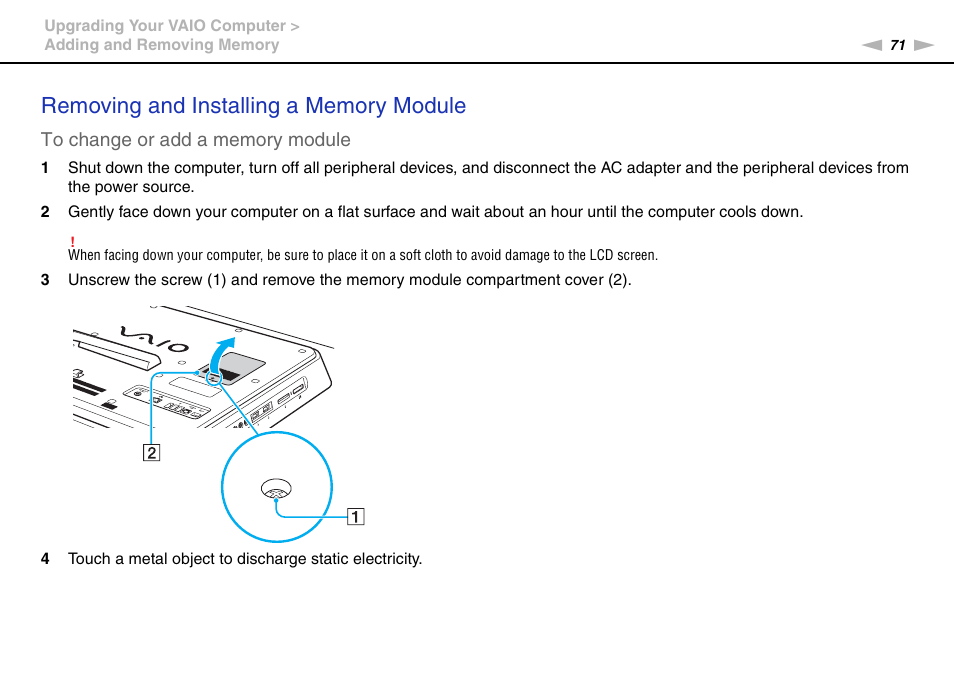 Sony VGC-JS450F User Manual | Page 71 / 122