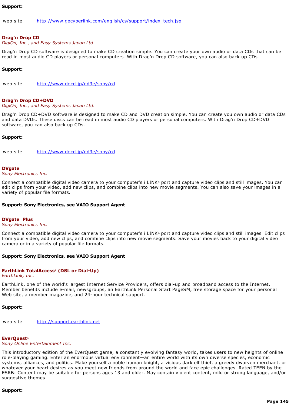 Sony PCG-V505DC2P User Manual | Page 145 / 152