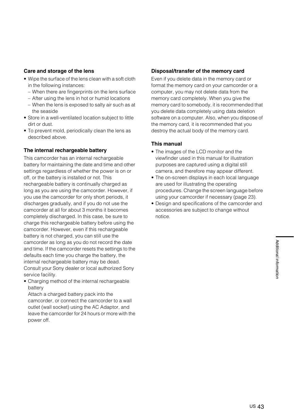 Sony NEX-VG10 User Manual | Page 42 / 161