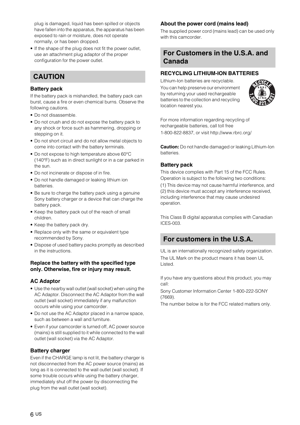 Sony NEX-VG10 User Manual | Page 5 / 161