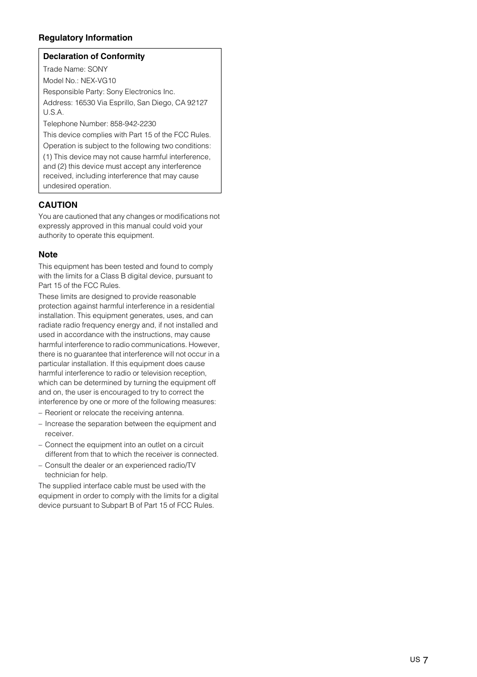 Sony NEX-VG10 User Manual | Page 6 / 161