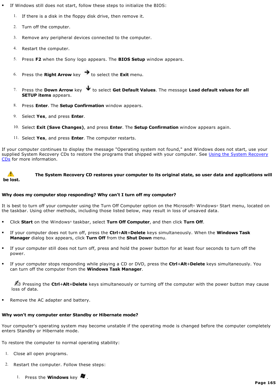 Sony PCG-GRX700P User Manual | Page 165 / 170