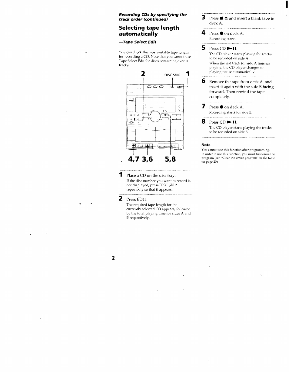 Note | Sony MHC-RX33 User Manual | Page 22 / 32