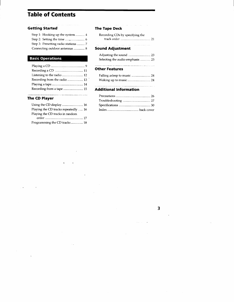 Sony MHC-RX33 User Manual | Page 3 / 32