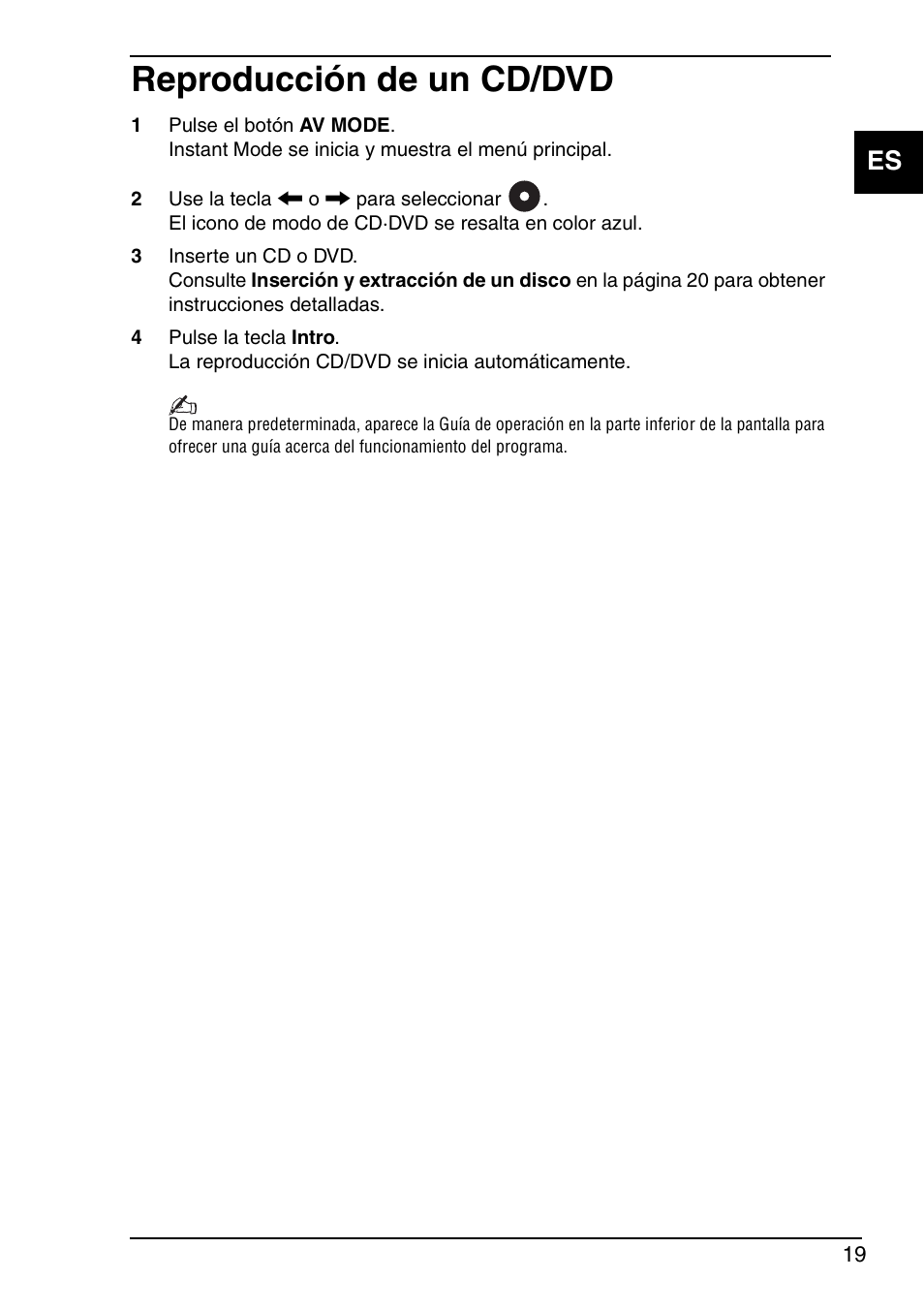 Reproducción de un cd/dvd | Sony VGN-TX690P User Manual | Page 21 / 36