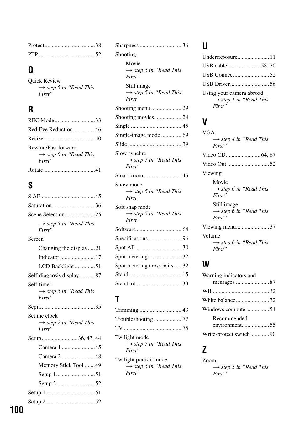 Sony DSC-T7 User Manual | Page 100 / 103