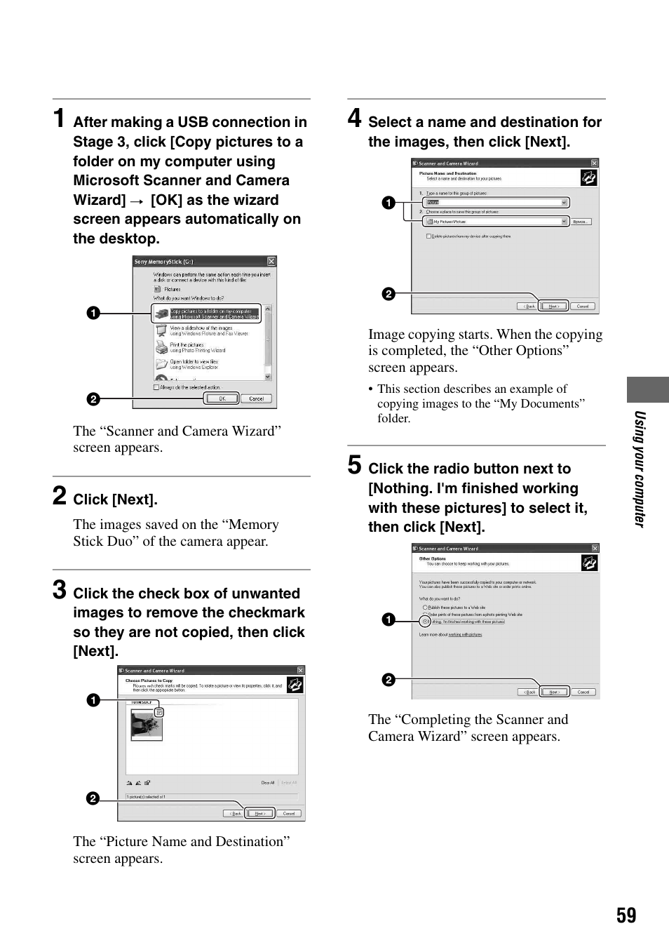 Sony DSC-T7 User Manual | Page 59 / 103