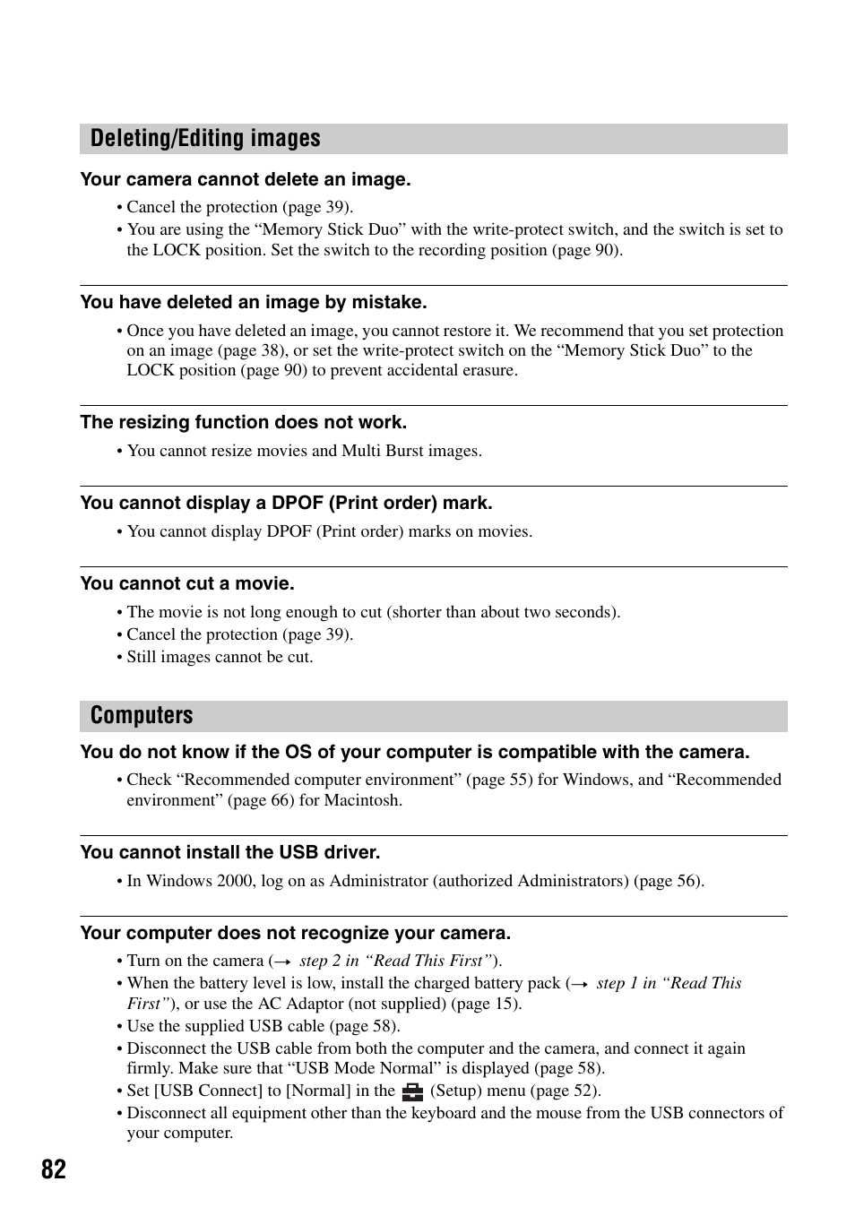 Deleting/editing images computers | Sony DSC-T7 User Manual | Page 82 / 103