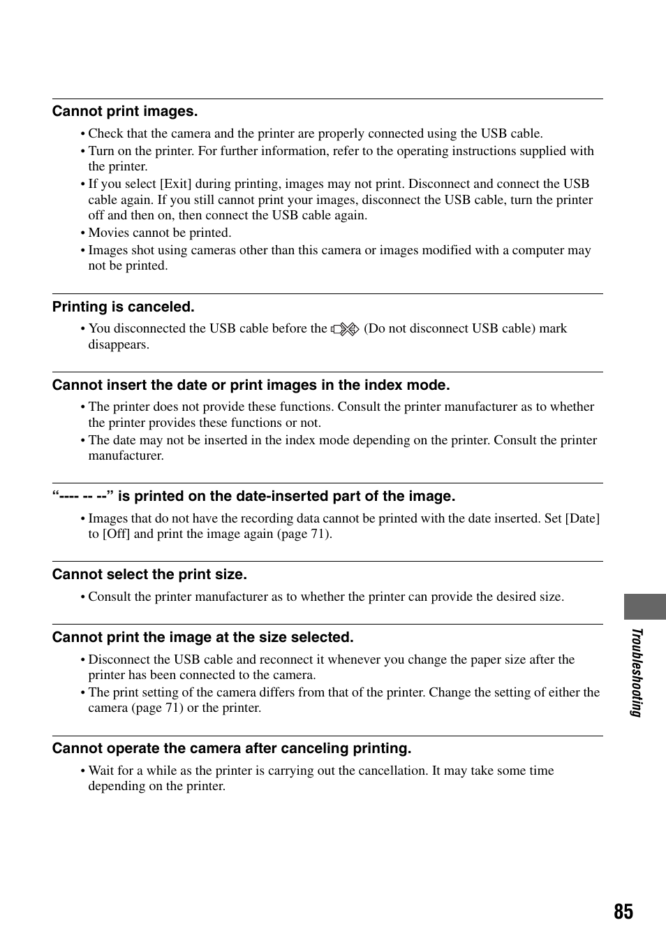 Sony DSC-T7 User Manual | Page 85 / 103
