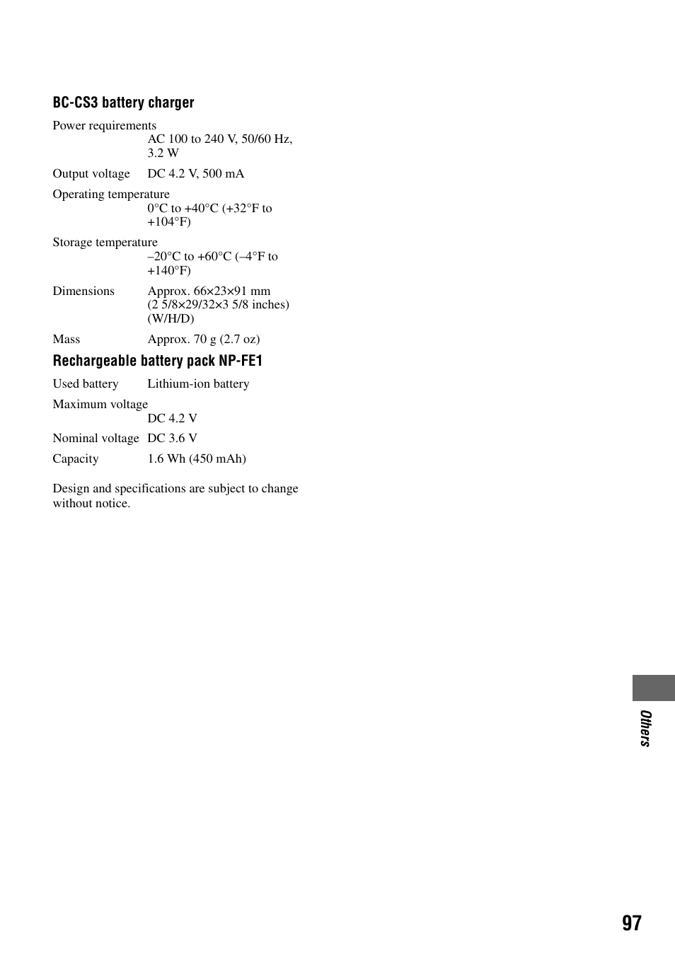 Sony DSC-T7 User Manual | Page 97 / 103