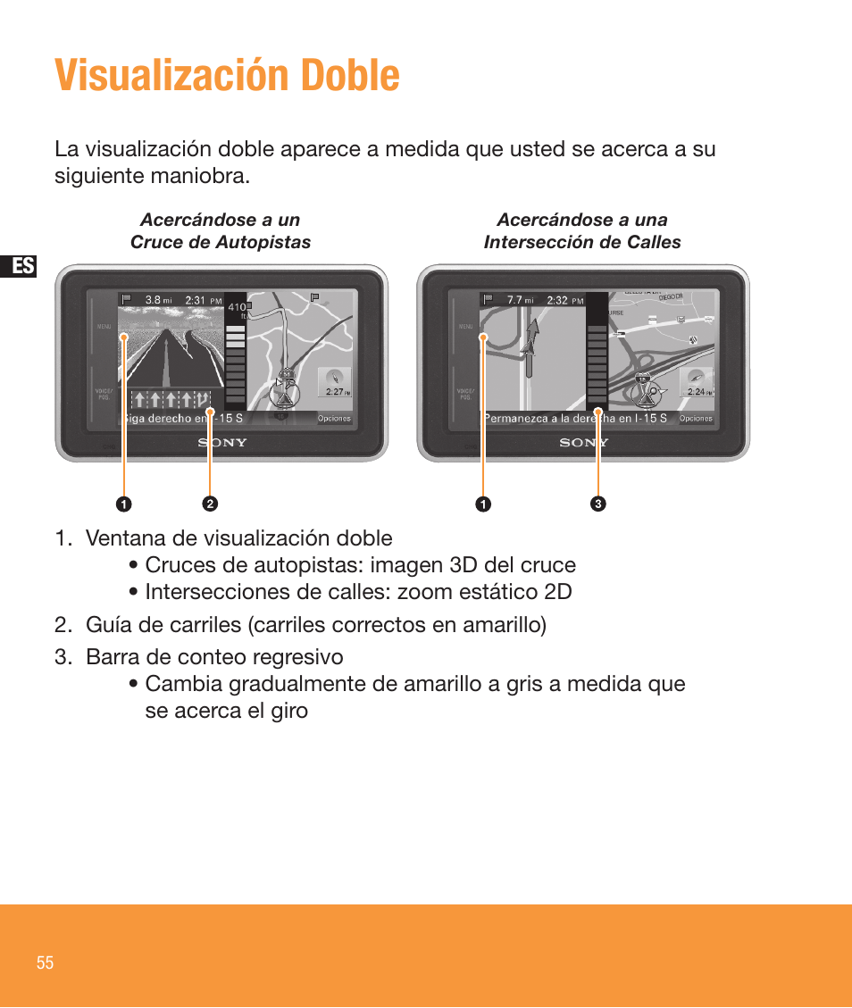 Visualización doble | Sony NV-U73T User Manual | Page 56 / 60