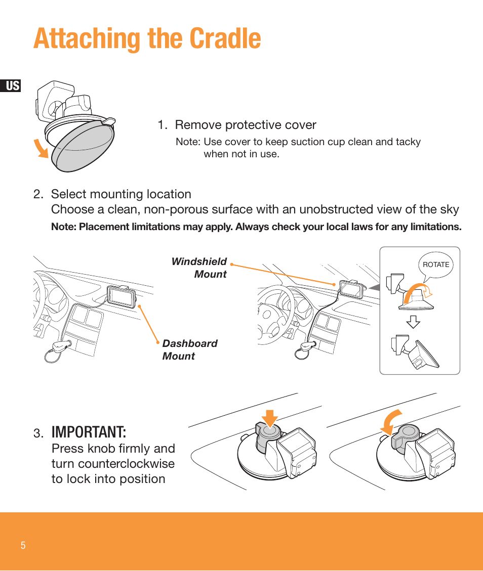 Attaching the cradle, Important | Sony NV-U73T User Manual | Page 6 / 60