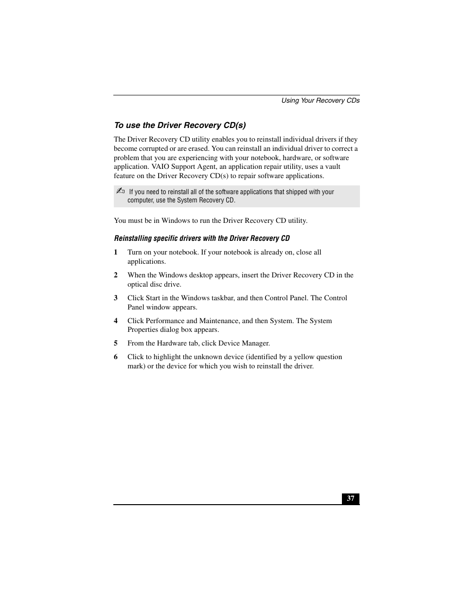 Sony PCG-FXA33 User Manual | Page 37 / 72