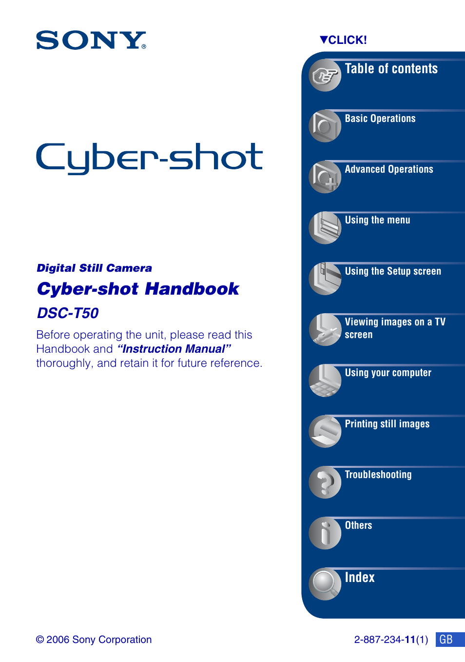 Sony DSC-T50 User Manual | 120 pages