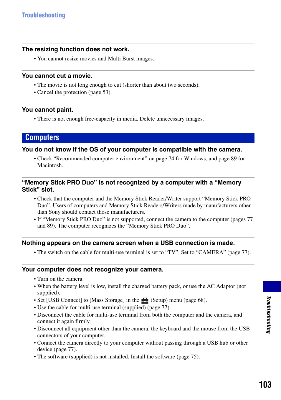 Computers | Sony DSC-T50 User Manual | Page 103 / 120