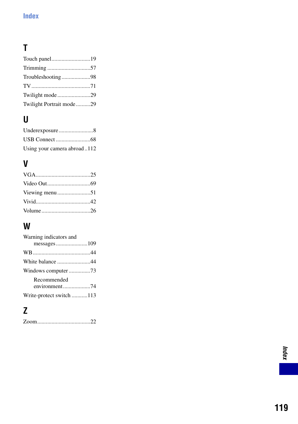 Sony DSC-T50 User Manual | Page 119 / 120