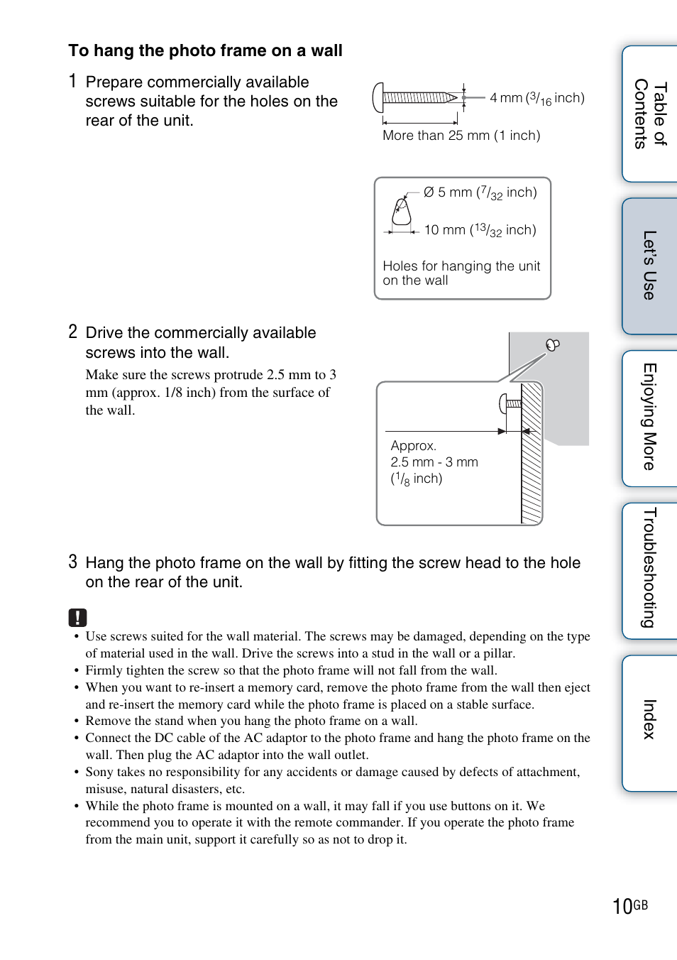 Sony DPF-HD800 User Manual | Page 10 / 63