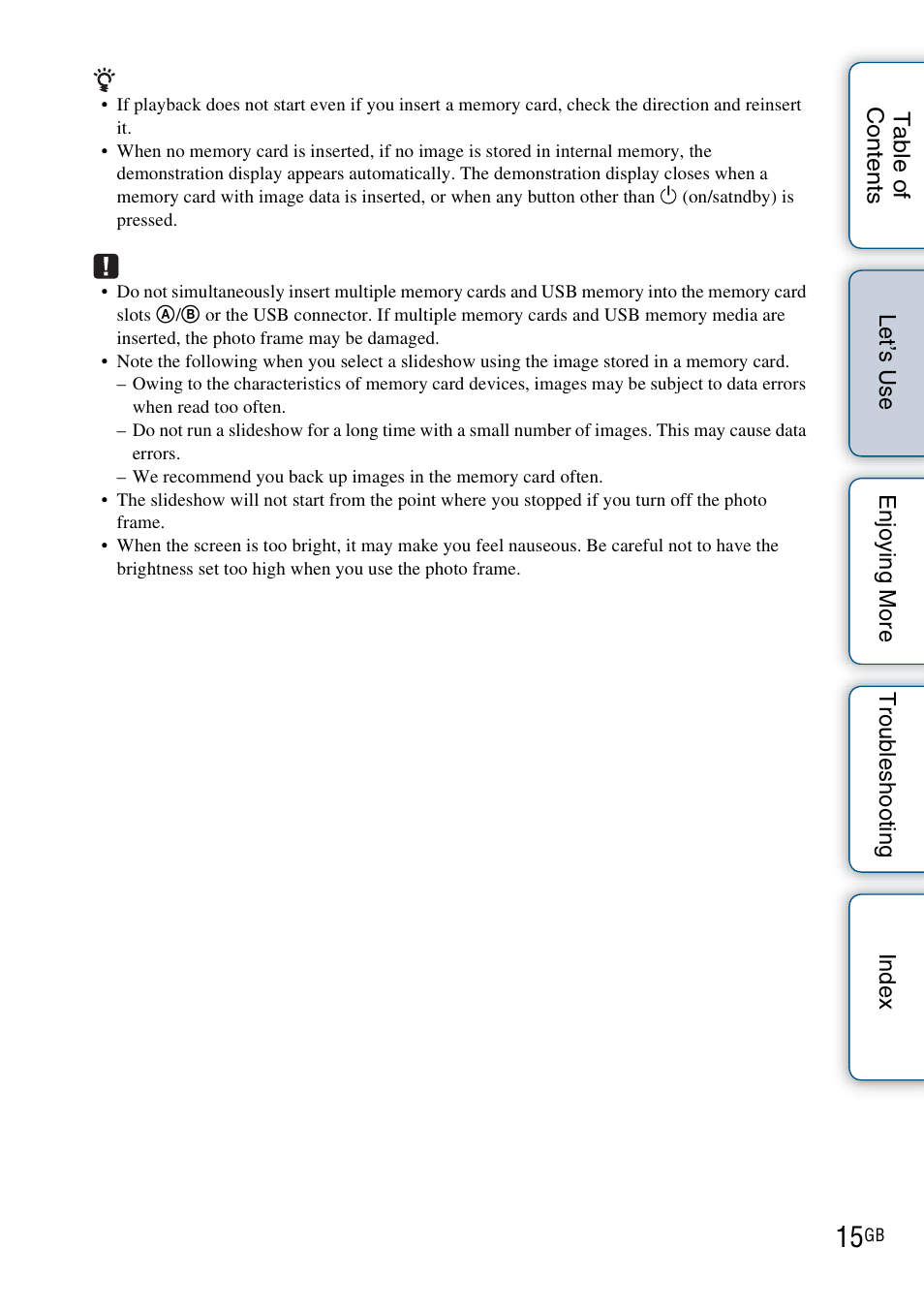 Sony DPF-HD800 User Manual | Page 15 / 63