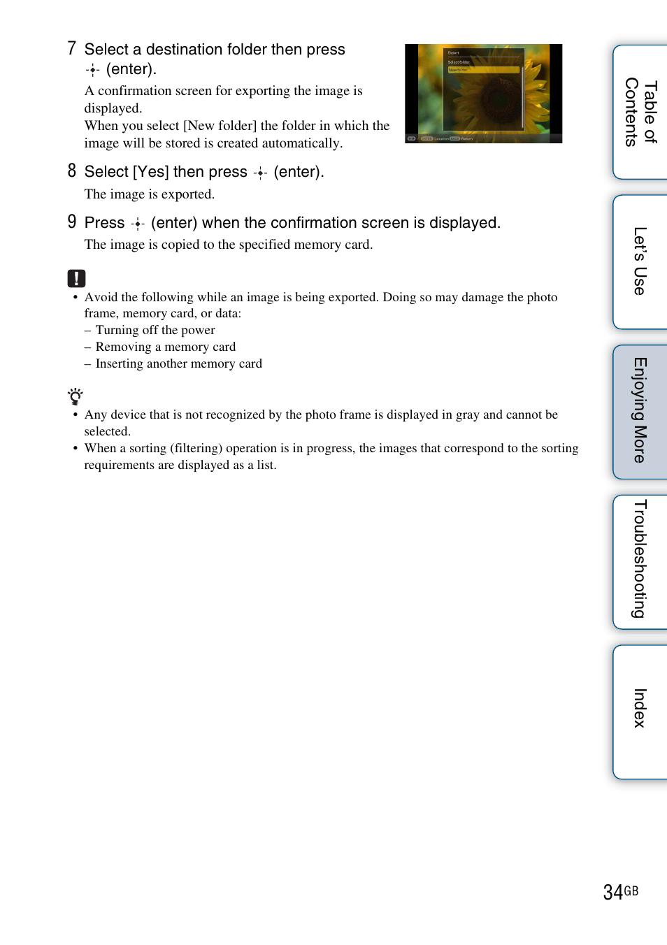 Sony DPF-HD800 User Manual | Page 34 / 63