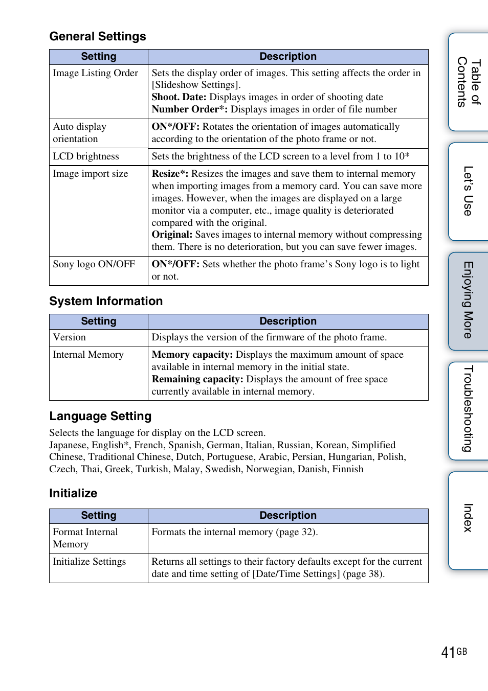 Sony DPF-HD800 User Manual | Page 41 / 63