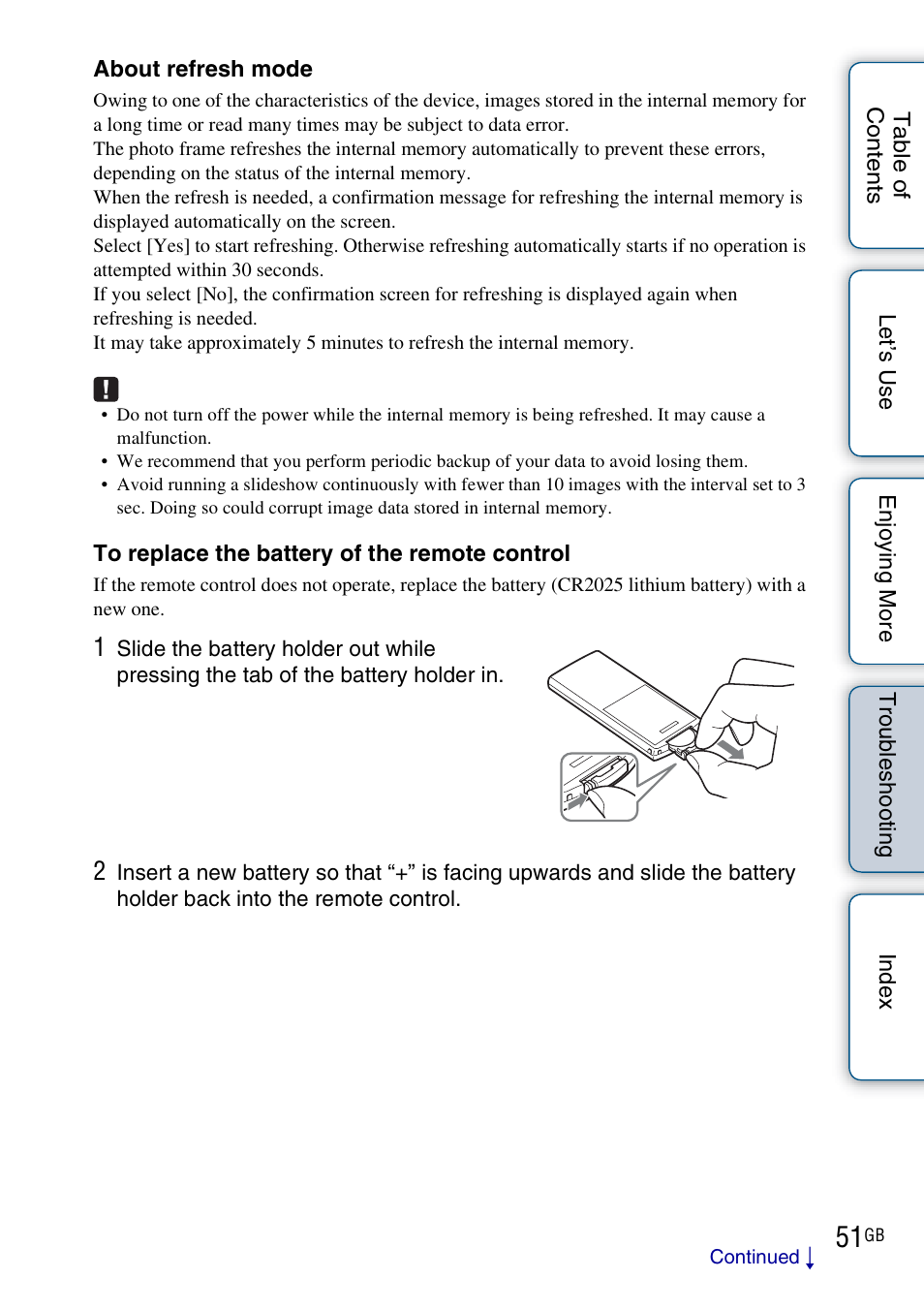 Sony DPF-HD800 User Manual | Page 51 / 63