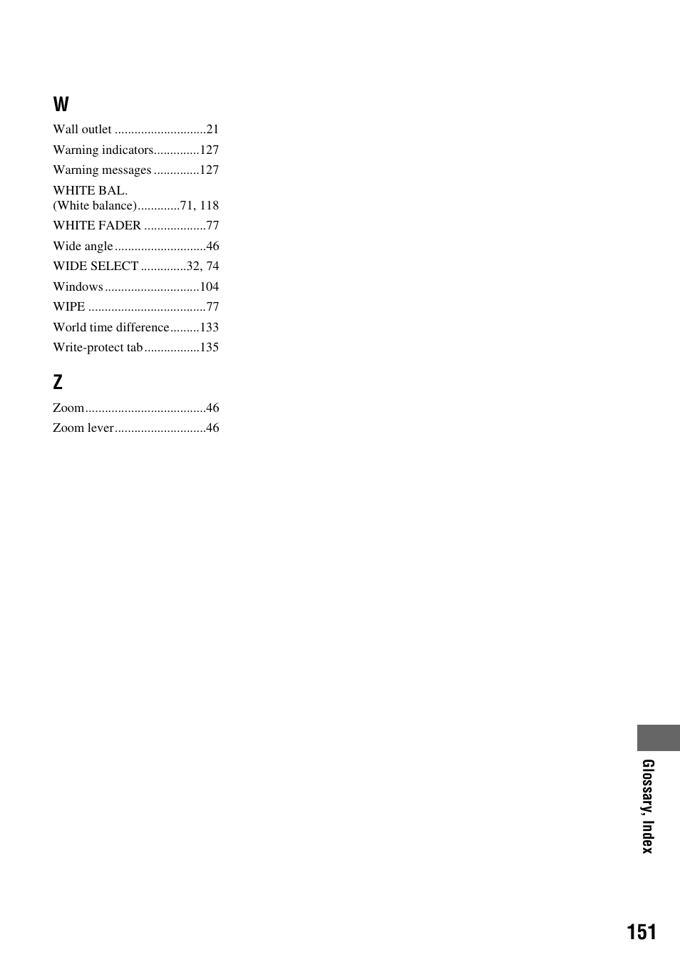 Sony DCR-DVD205 User Manual | Page 151 / 156