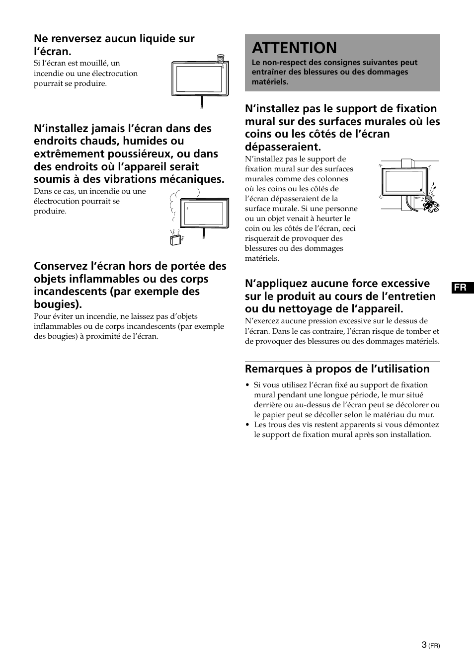 Attention | Sony SU-XWQ005 User Manual | Page 17 / 40