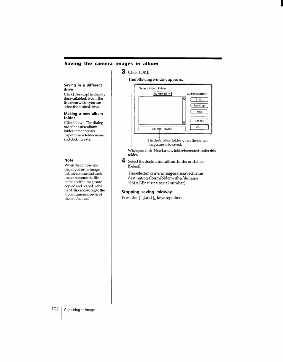 Stopping saving midway | Sony DSC-F1 User Manual | Page 102 / 127