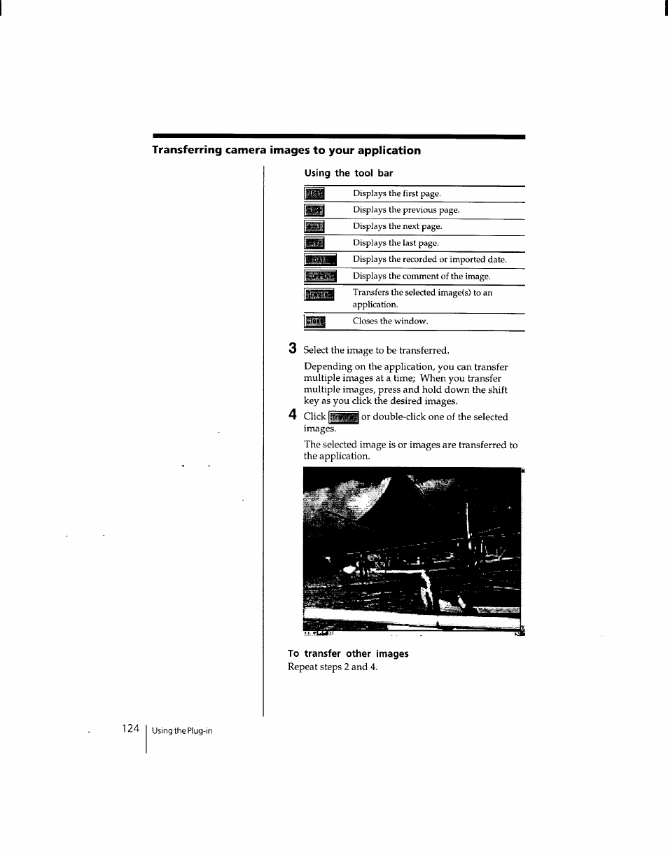 Using the tool bar, To transfer other images, Liwid | Sony DSC-F1 User Manual | Page 124 / 127