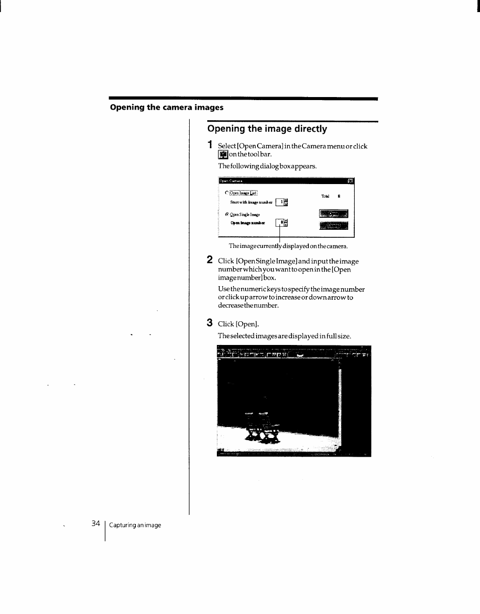 Opening the image directly | Sony DSC-F1 User Manual | Page 33 / 127