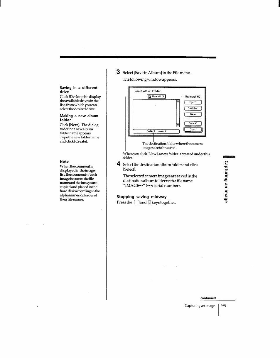 Stopping saving midway | Sony DSC-F1 User Manual | Page 99 / 127