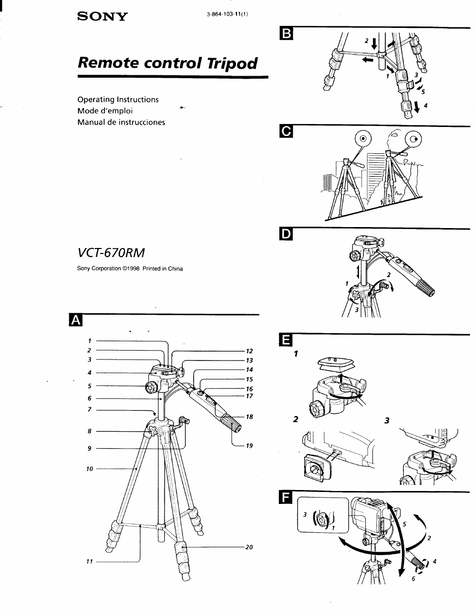 Sony VCT-670RM User Manual | 6 pages