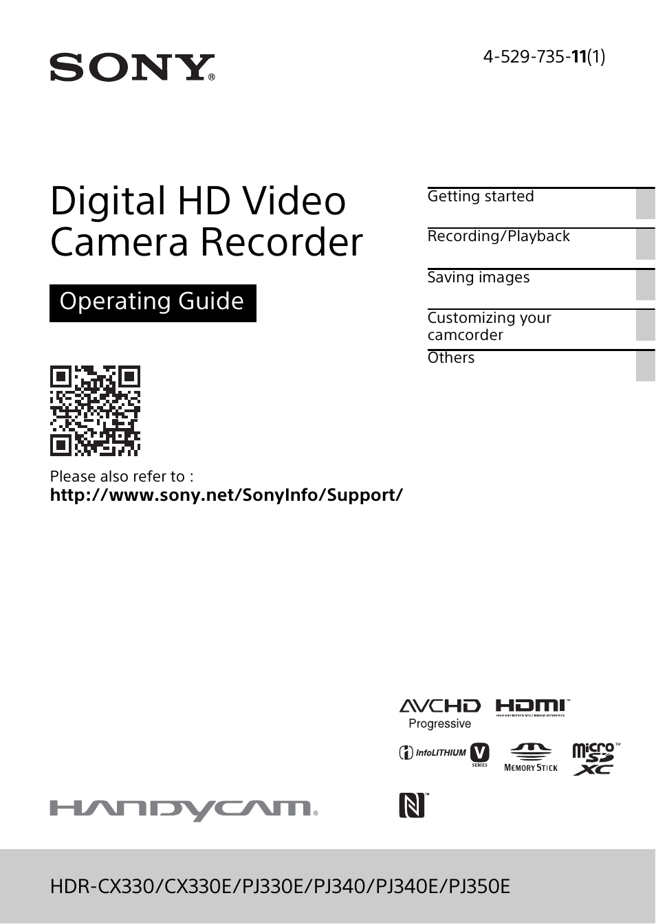 Sony HDR-PJ340 User Manual | 32 pages