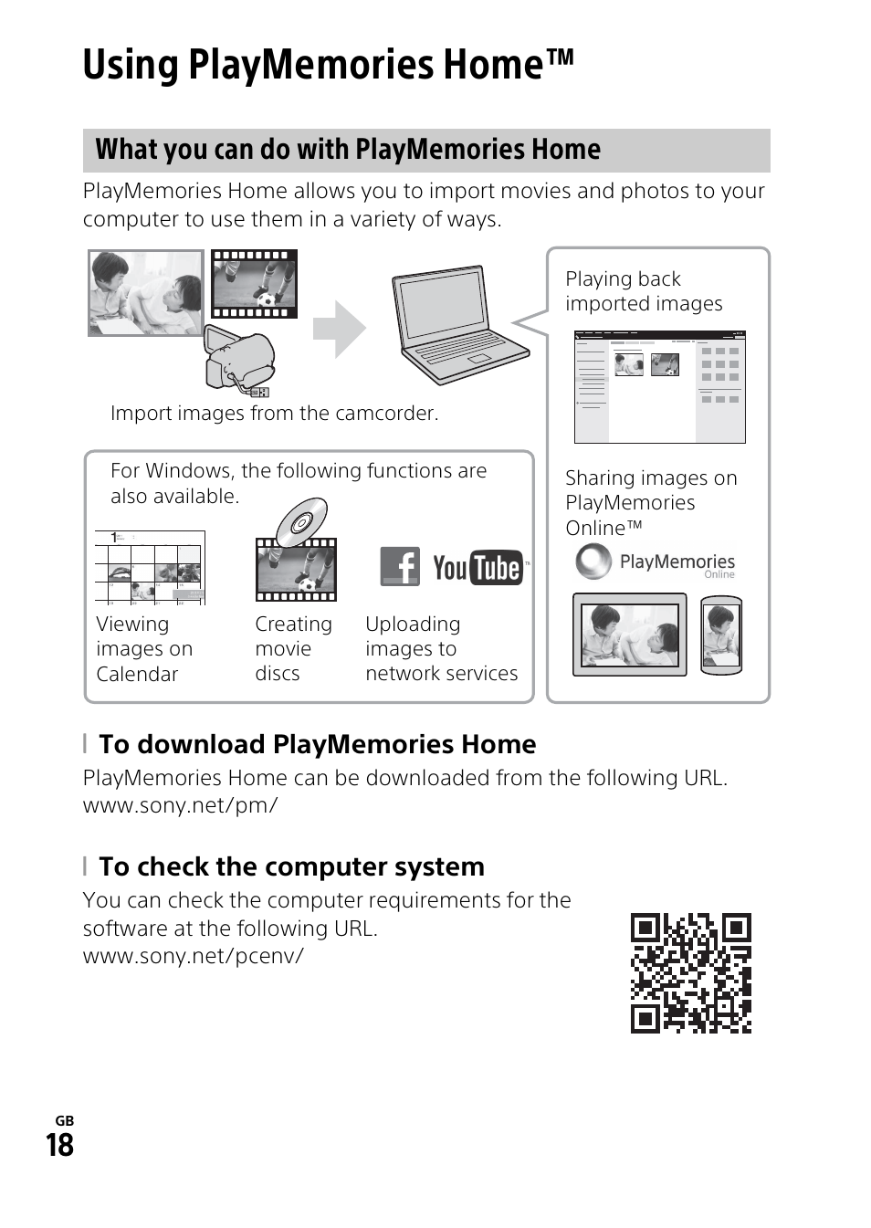 Saving images, Using playmemories home | Sony HDR-PJ340 User Manual | Page 18 / 32