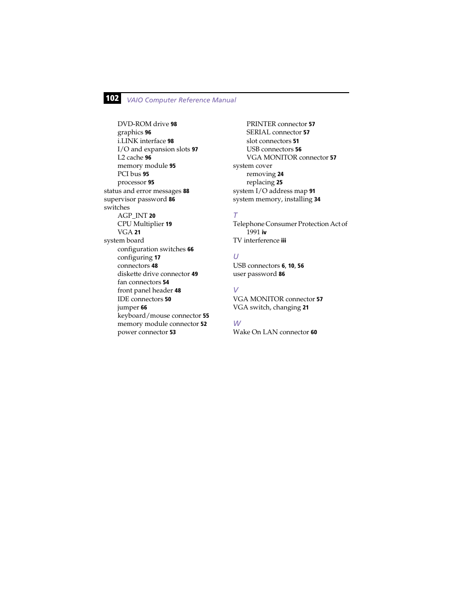 Sony PCV-L630 User Manual | Page 110 / 110