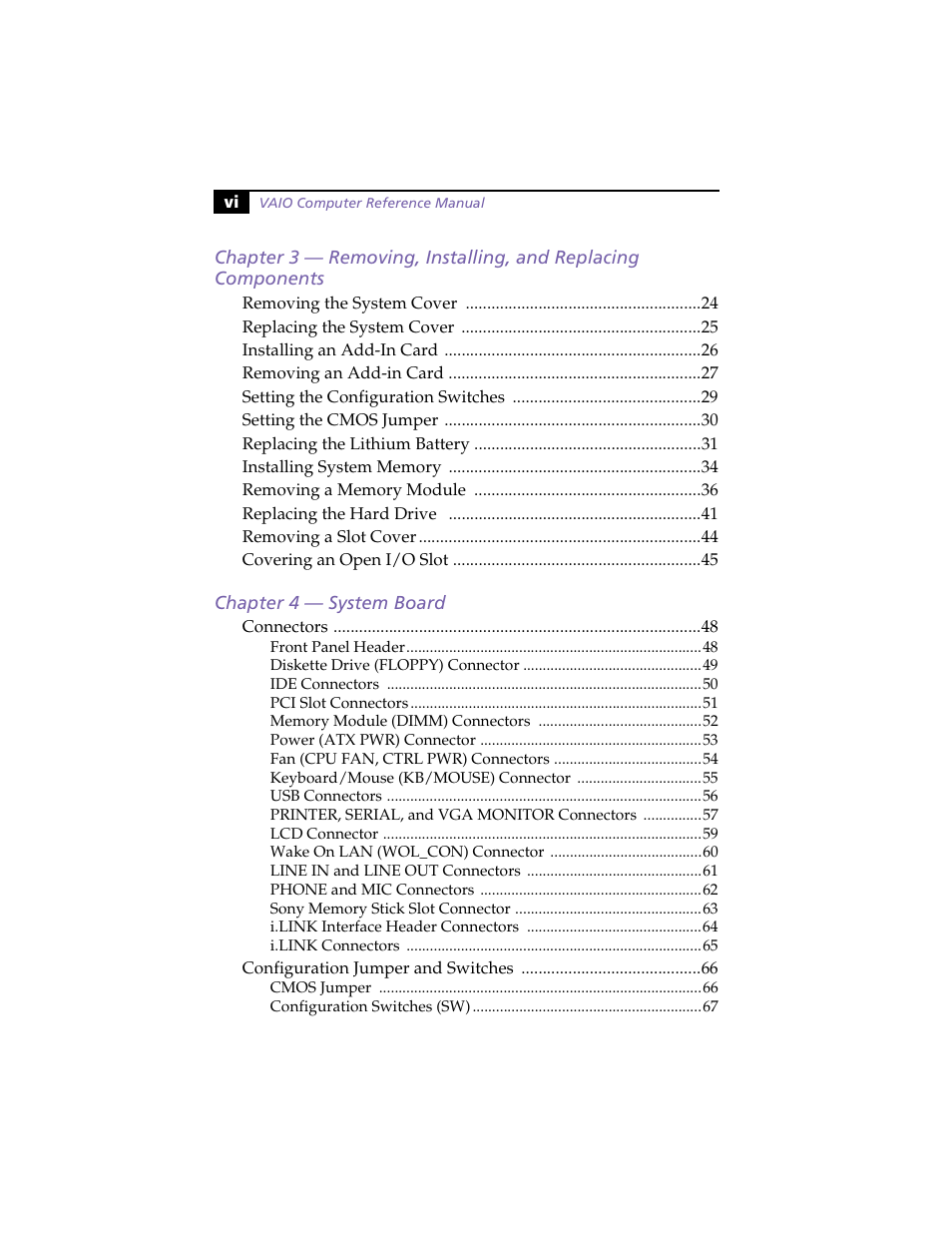 Sony PCV-L630 User Manual | Page 6 / 110