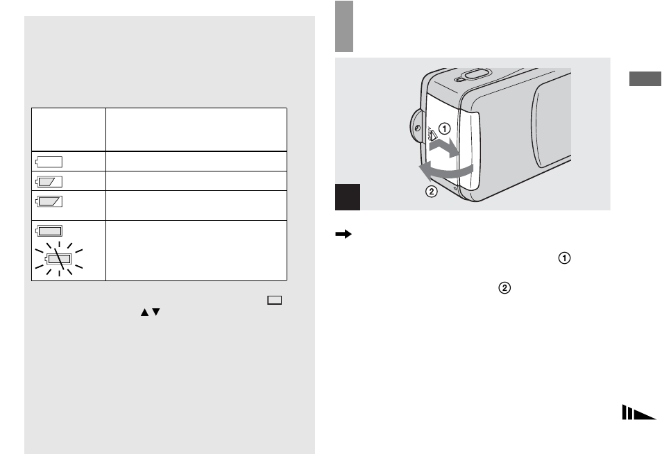 Inserting the batteries | Sony DSC-U20 User Manual | Page 15 / 108