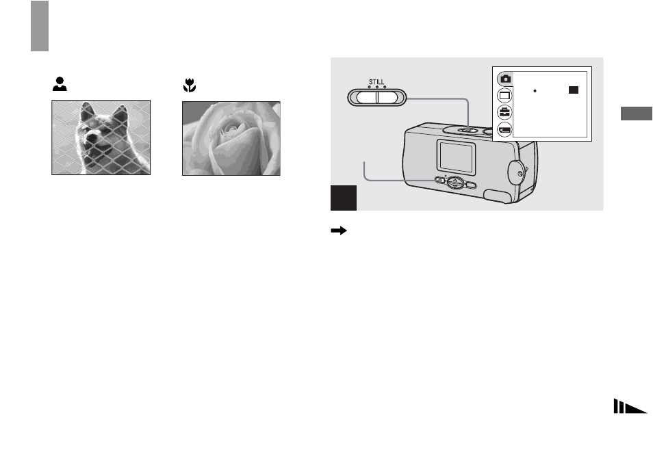 Setting the distance to the subject – focus preset | Sony DSC-U20 User Manual | Page 37 / 108