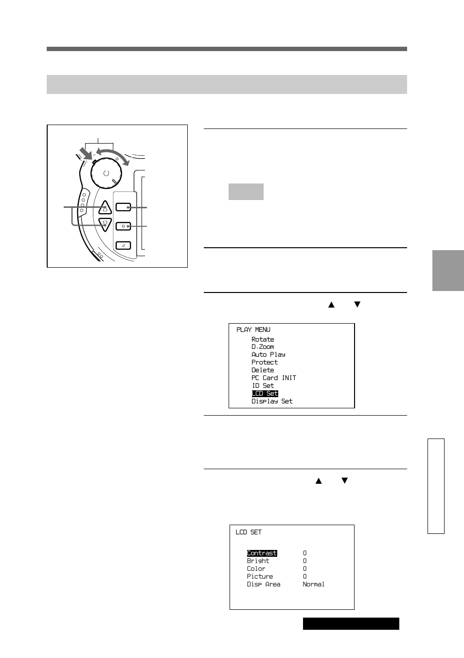 Adjusting picture display on the lcd monitor | Sony DSC-D770 User Manual | Page 101 / 128