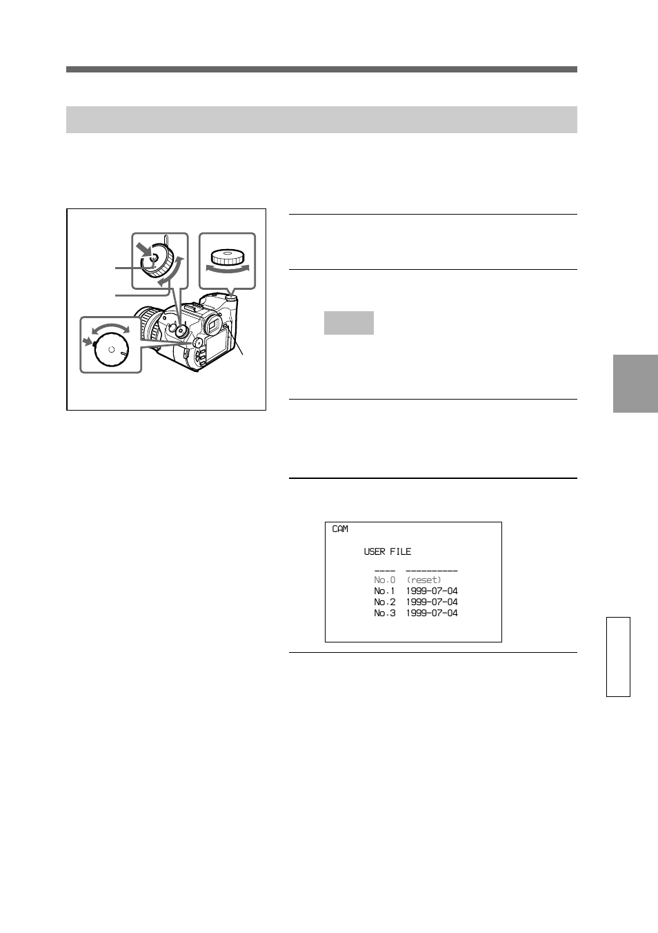 Resetting the content of the settings, Adv anced operations settings, Press the lcd button to turn on the lcd monitor | Sony DSC-D770 User Manual | Page 63 / 128