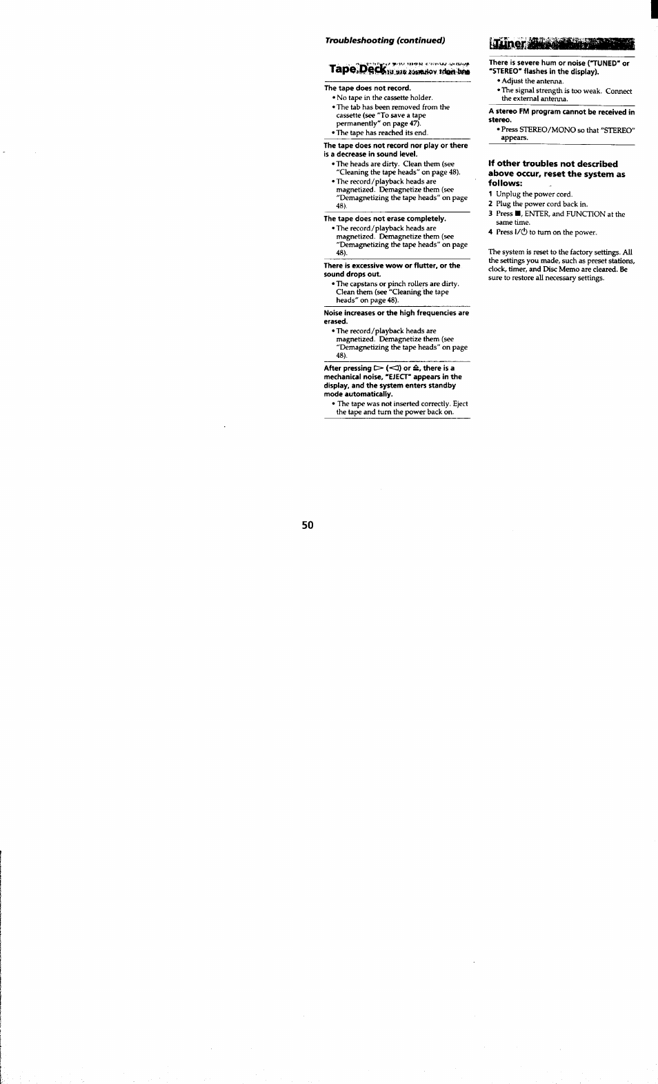 Sony MHC-MC1 User Manual | Page 50 / 56