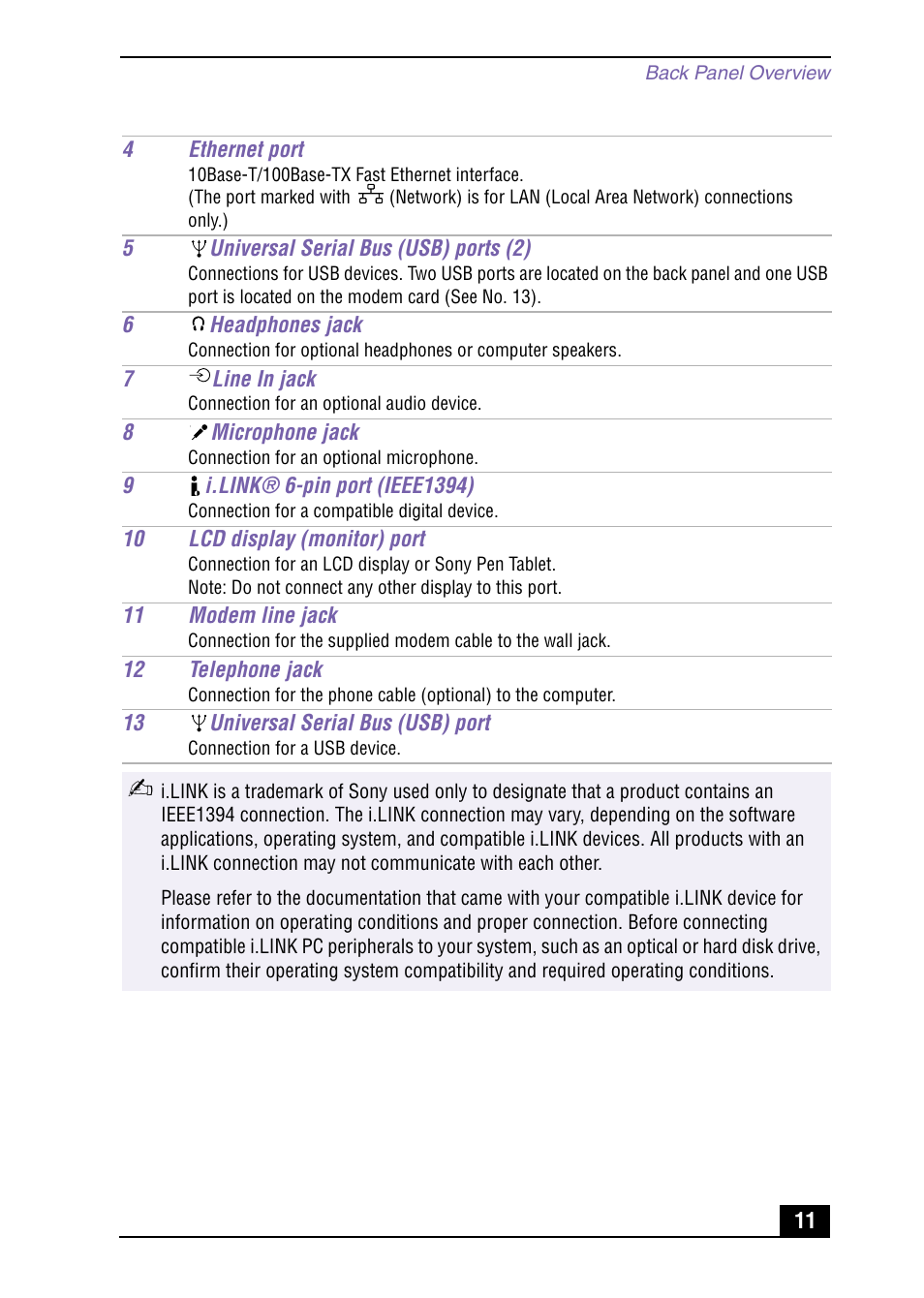 Sony PCV-LX920 User Manual | Page 11 / 112