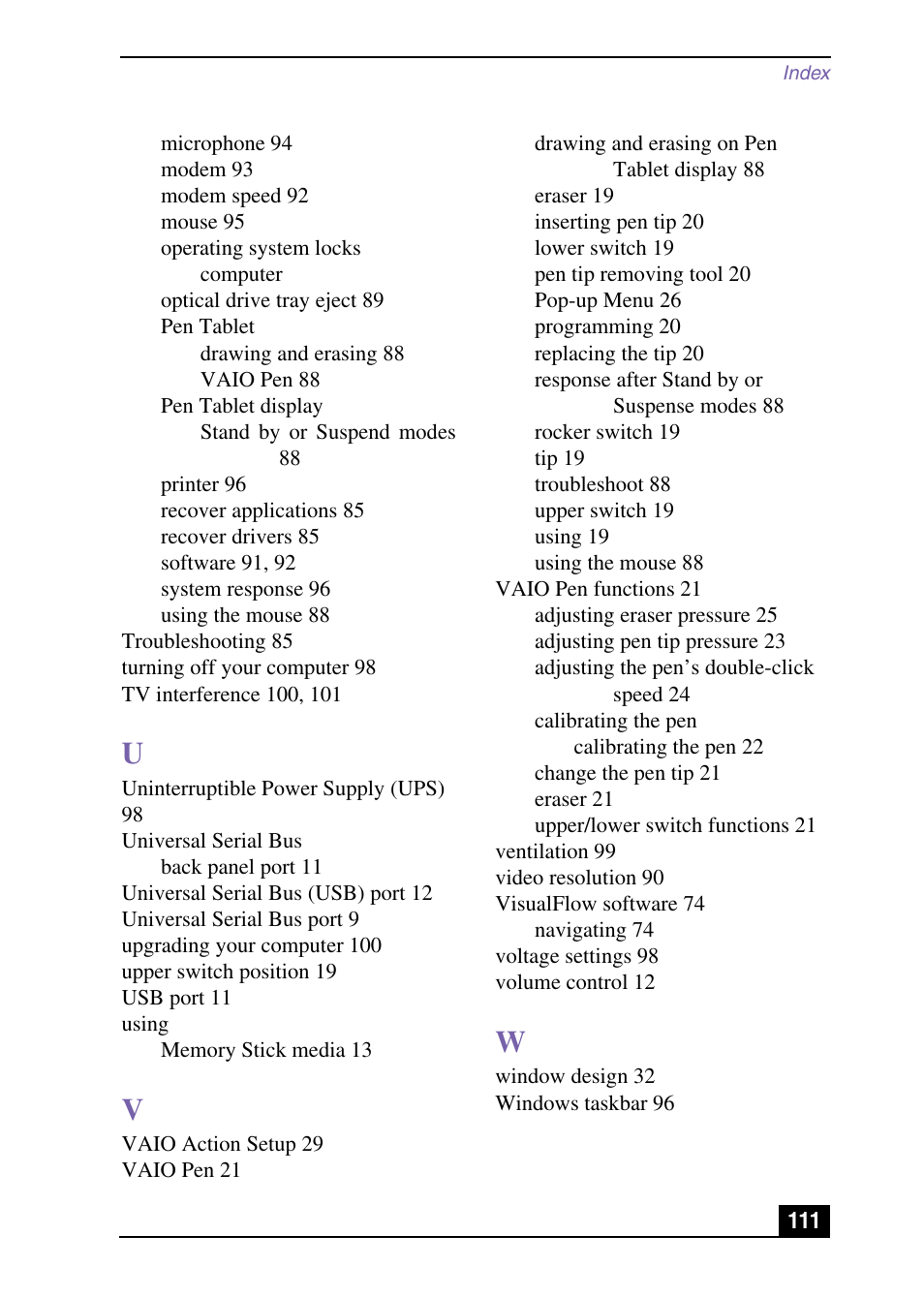 Sony PCV-LX920 User Manual | Page 111 / 112