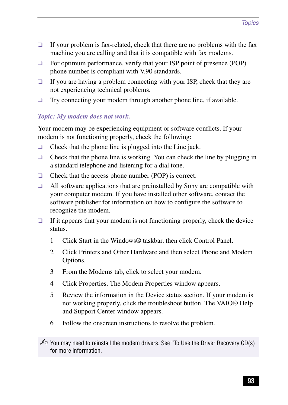 Sony PCV-LX920 User Manual | Page 93 / 112