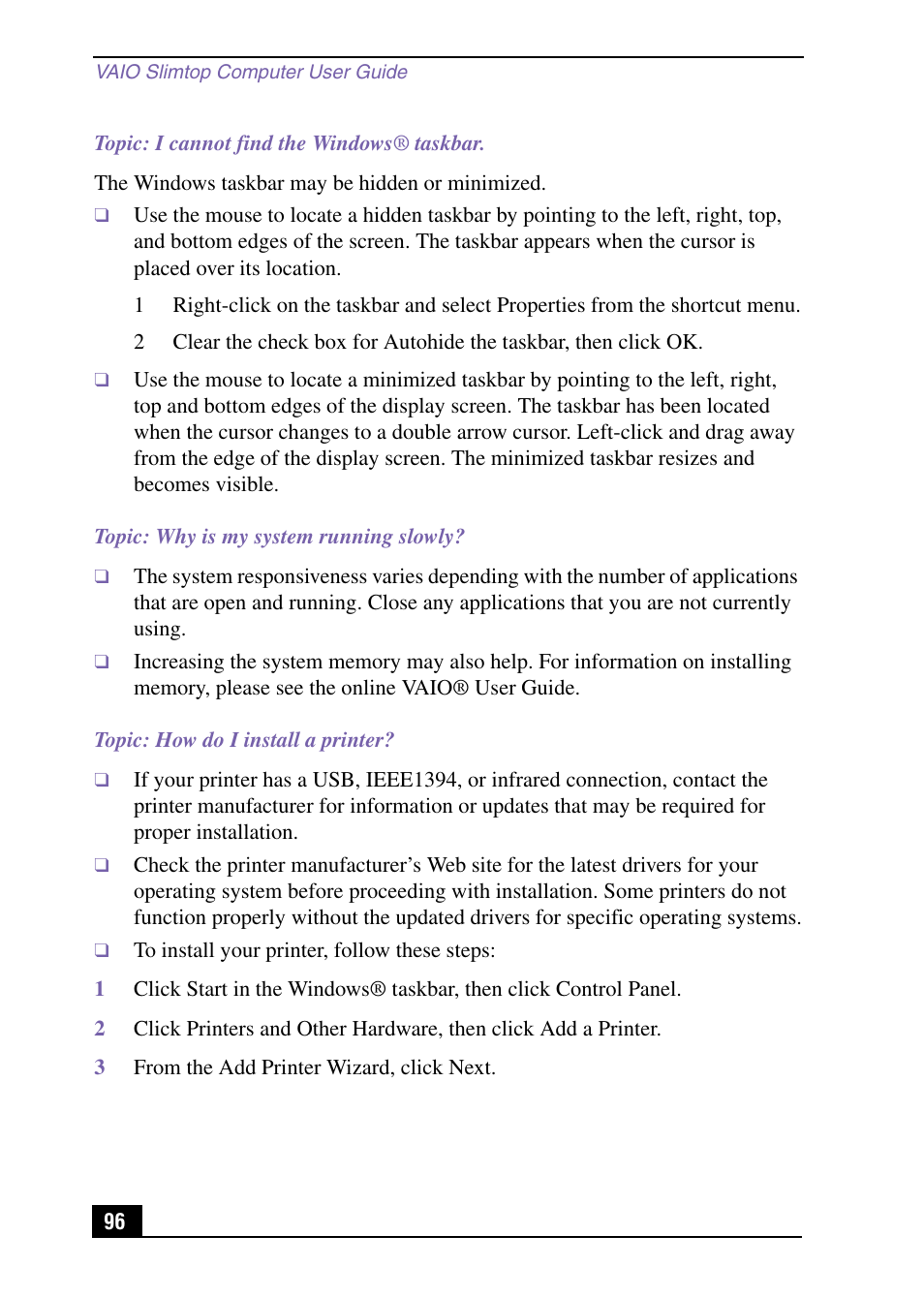 Sony PCV-LX920 User Manual | Page 96 / 112