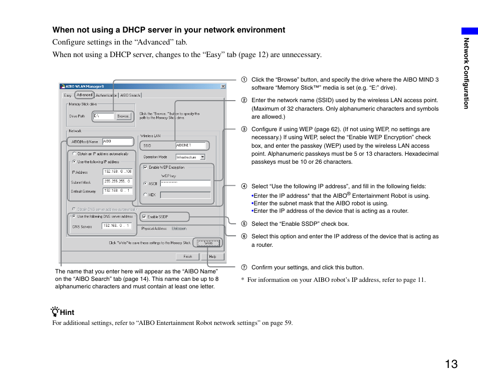 Sony ERS-7M3 User Manual | Page 13 / 63