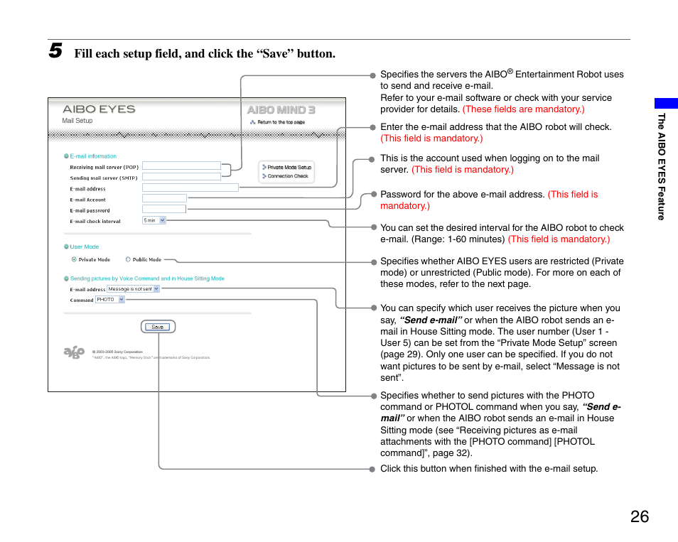 Sony ERS-7M3 User Manual | Page 26 / 63