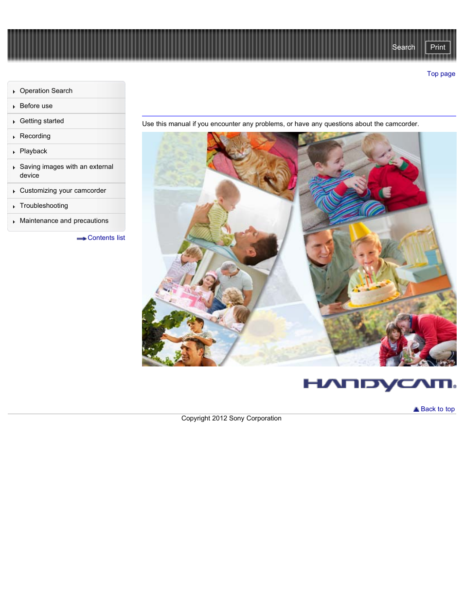 Sony HDR-PJ200 User Manual | 202 pages