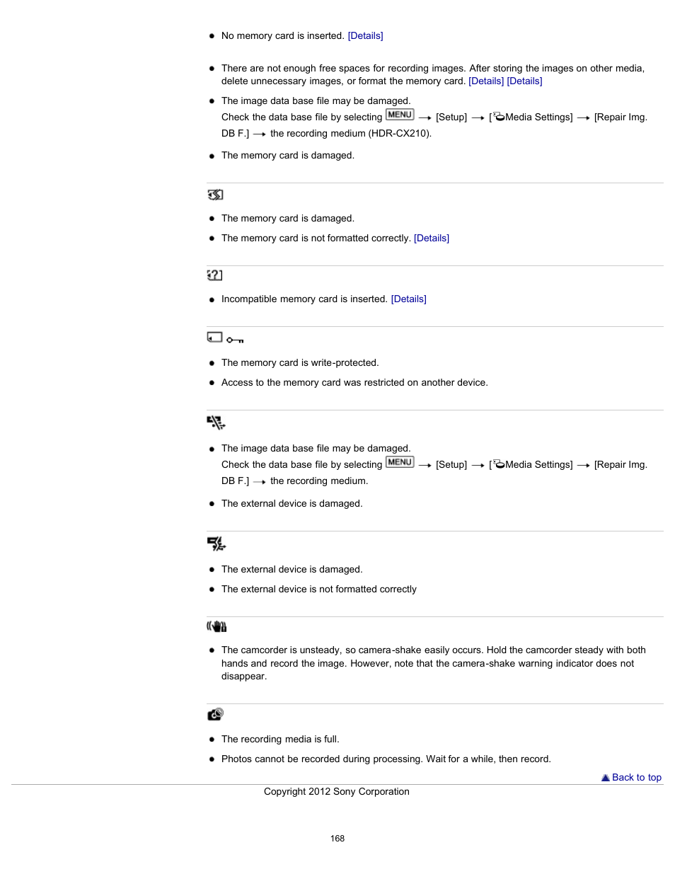 Sony HDR-PJ200 User Manual | Page 175 / 202