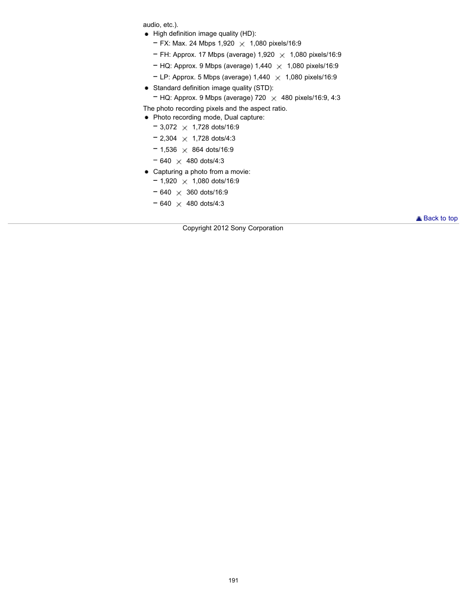 Sony HDR-PJ200 User Manual | Page 198 / 202